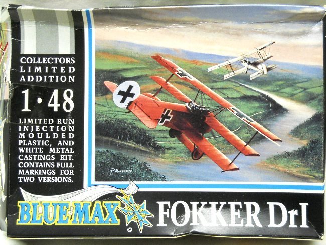 Blue Max 1/48 Fokker DR-1 - A. Drl. No. 425/17 JG1 Manfred von Richthofen April 1918, BM101 plastic model kit